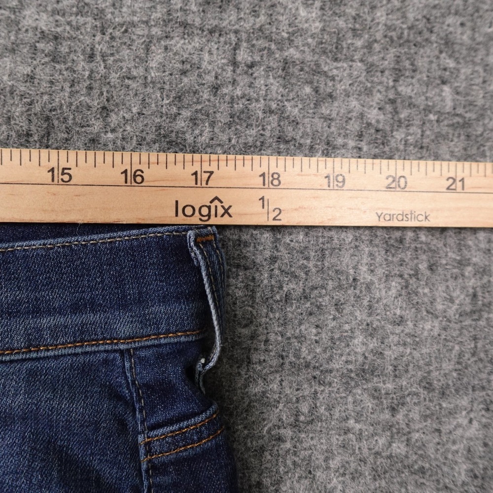 7 For All Mankind Carson Jeans Mens 33 Blue Denim Straight Leg Stretch - Picture 13 of 13
